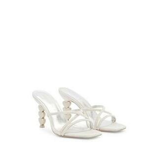 Sophia Webster Women's Aphrodite Mid Heel Mules Silver US 5.5 RTL: $625.00